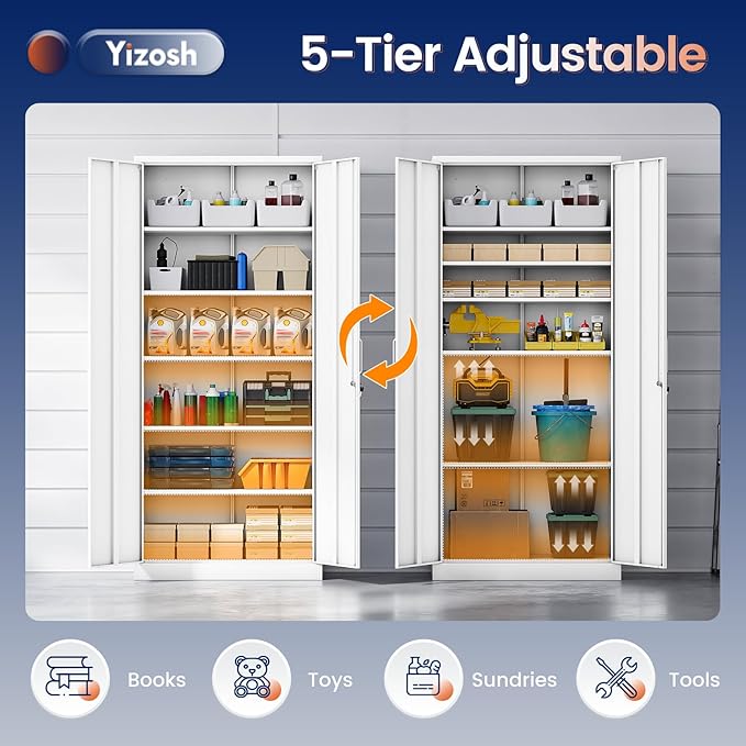 Yizosh Metal Garage Storage Cabinet