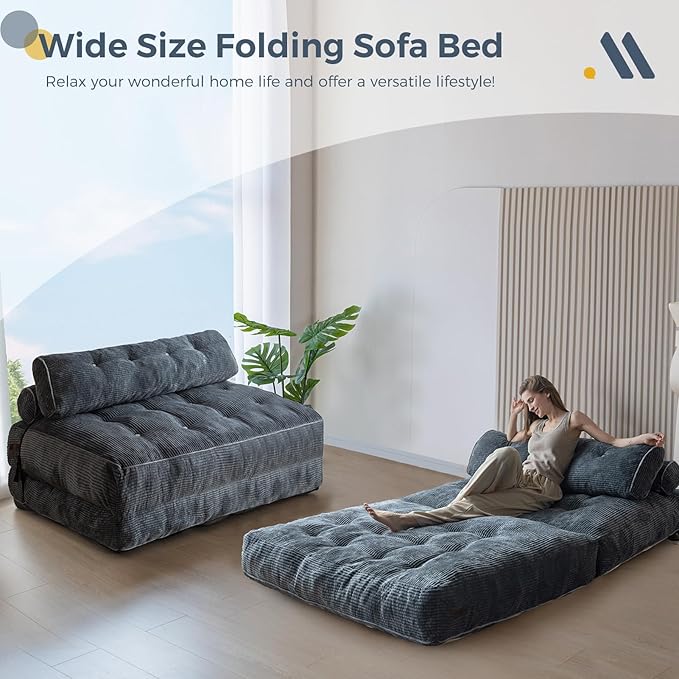 MAXYOYO Folding Sofa Bed, Convertible Sleeper Chair