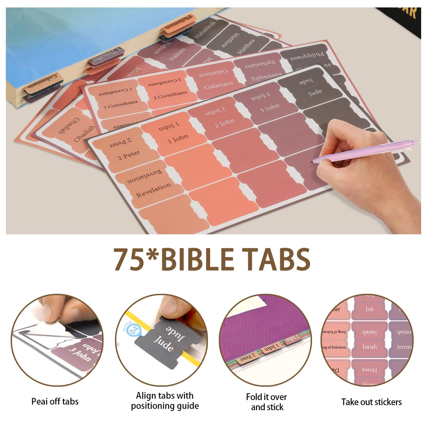 Bible Cover for Women Bible Case, Large Bible Bag, Bible Study Supplies Bible Journaling Kit Book Carrying Case with Bible Highlighters Tabs, Valentines Day Christian Gifts for Women (Black)