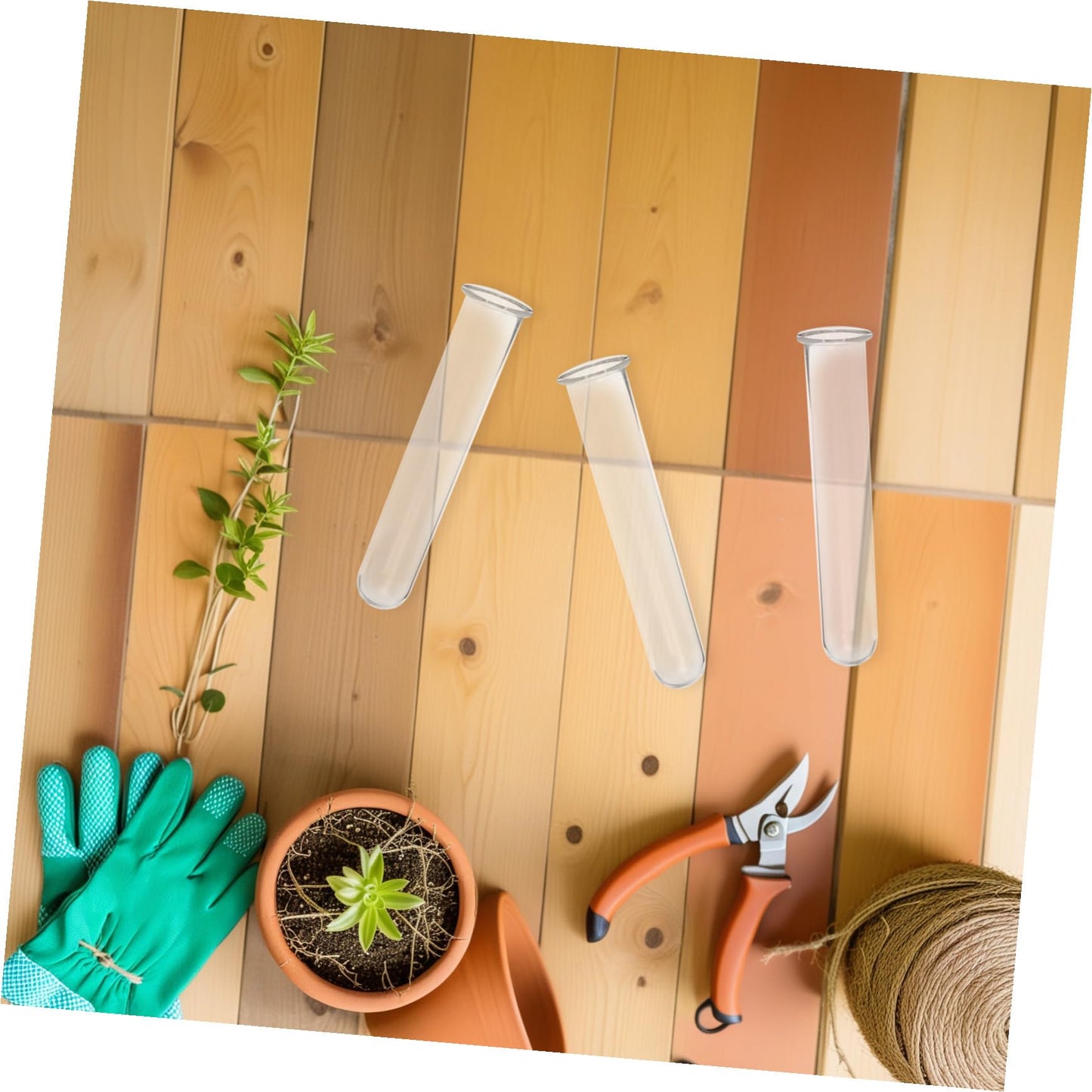 Kisangel 4pcs Glass Hydroponic Test Tube Vases for Indoor Plants Elegant Propagation Station for Home and Office Decor Small Terrarium Flower Holders for Fresh Greenery Display