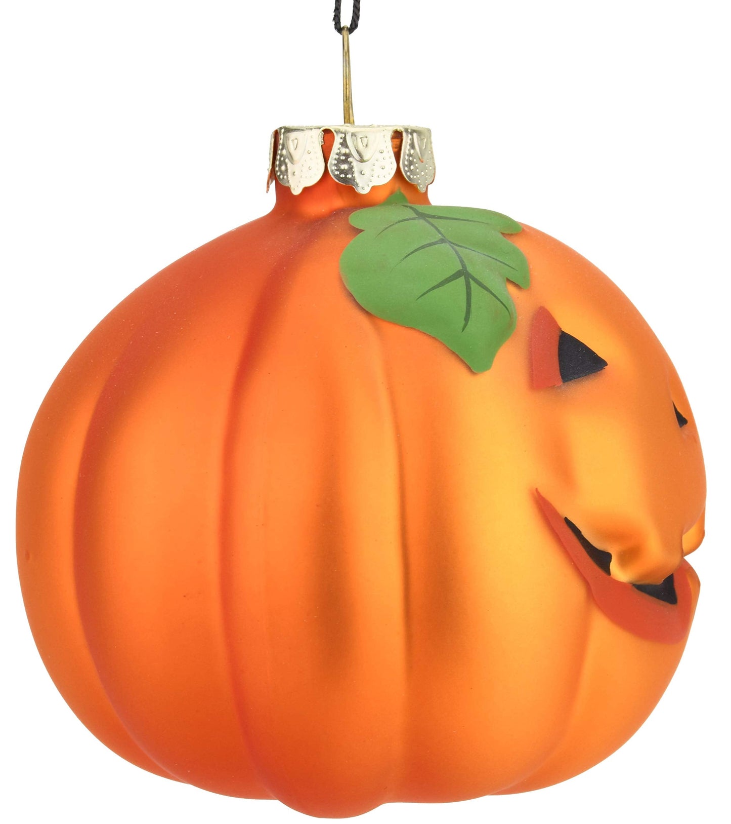 Tree Buddees Jack-O-Lantern Pumpkin Decoration Blown Glass Ornament Halloween, Thanksgiving, Christmas Ornaments