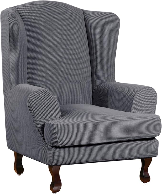 Turquoize Wingback Chair Covers 2 Piece Wing Chair Slipcover Stretch Slipcovers