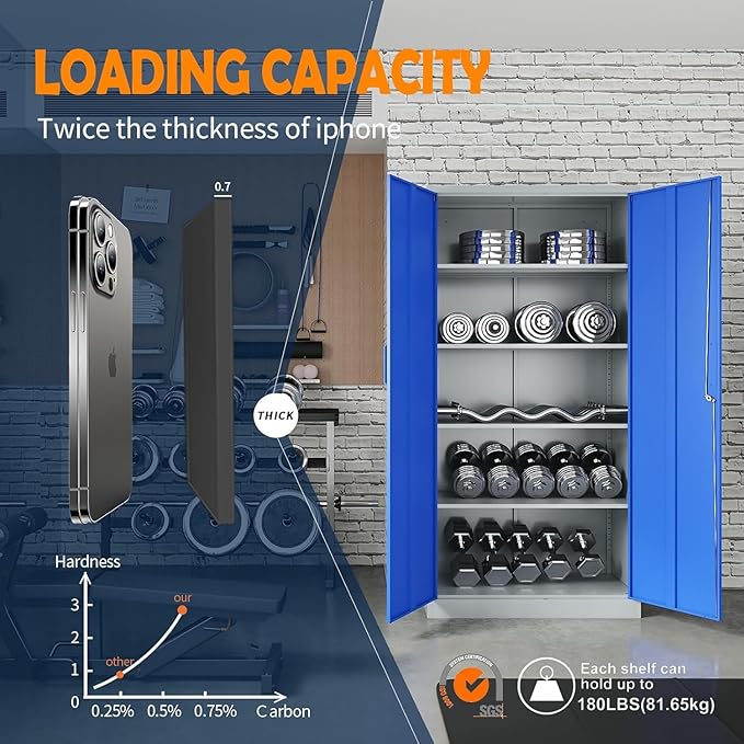 Yizosh Metal Garage Storage Cabinet