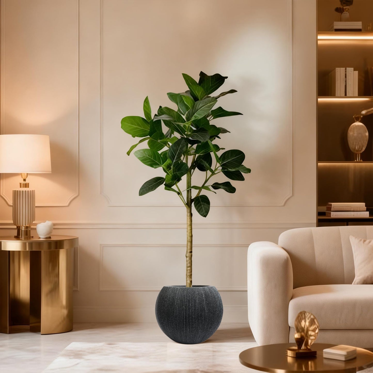 14.5 Inch Dia Plastic Round Black Planters for Outdoor Plants, Plant Pot with Drainage Holes and Plug for Home Patio Garden, Large Flower Pot for Indoor and Outdoor Plants, 11.8 H (8.9" Pot Opening)