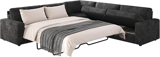 AMERLIFE 106" Oversized Sofa Bed, Sectional Sleeper Sofa