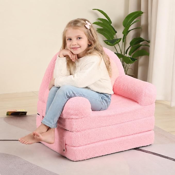 MOMCAYWEX Kids Sofa, Sherpa Couch