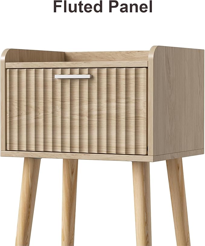 LAATOOREE Nightstand Set of 2, Small Bed Side Table
