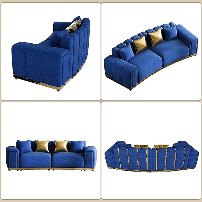 104" Oversized Velvet Chesterfield Couch