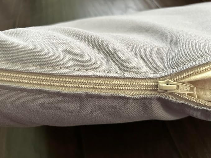 Natural Cotton Canvas Dog Bed – Raw Cotton Filled Pet Cushion Insert, Breathable Eco-Friendly Dog Mattress, Durable Washable Cover with Zipper (Gray, Medium 42"x29"x4")