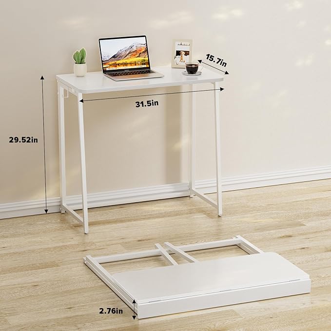 WOHOMO Folding Desk, 31.5" Small Desk