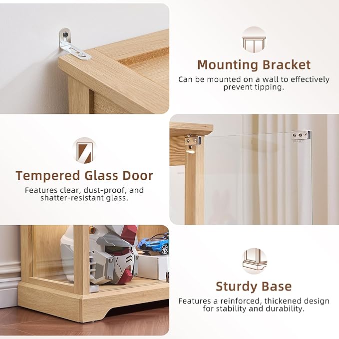 LELELINKY Farmhouse Display Cabinet