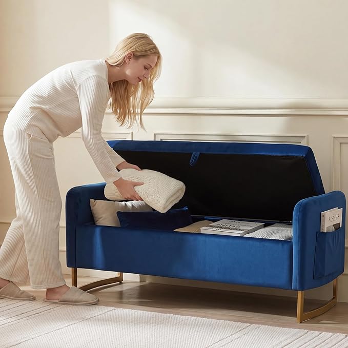 48" End of Bed Bench, Modern Storage Benches