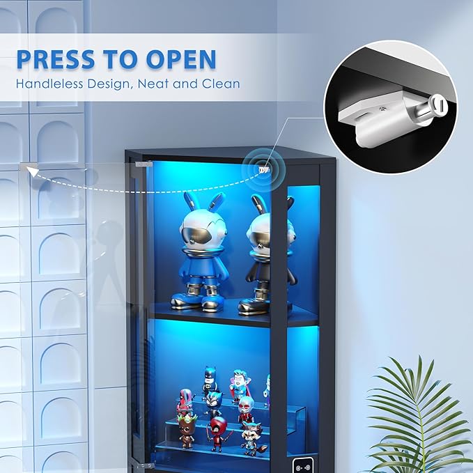 BROTTAR 65" Corner Glass Display Cabinet