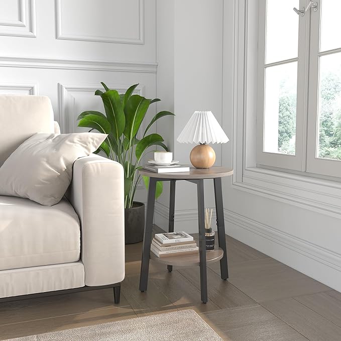 sthmec Side Table Set of 2, Small Round End Table