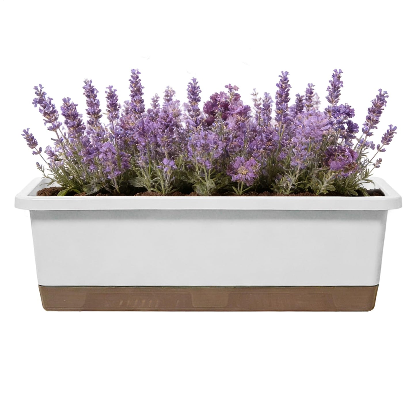 Rectangular Flower Planter - Automatic Water Supply Container, Root Hydration Growing Box, Indoor Outdoor Gardening Pot | Indoor Patio Balcony for Outdoor Patio Balcony