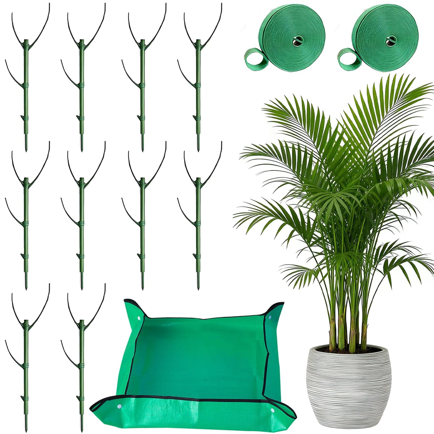 10 Pack Stackable Monstera Plant Support Stakes,for Indoor Outdoor Climbing Plants Stem Support - Durable Trellis Garden Poles, Garden Stakes for Pothos, Philodendron & Vine Plants