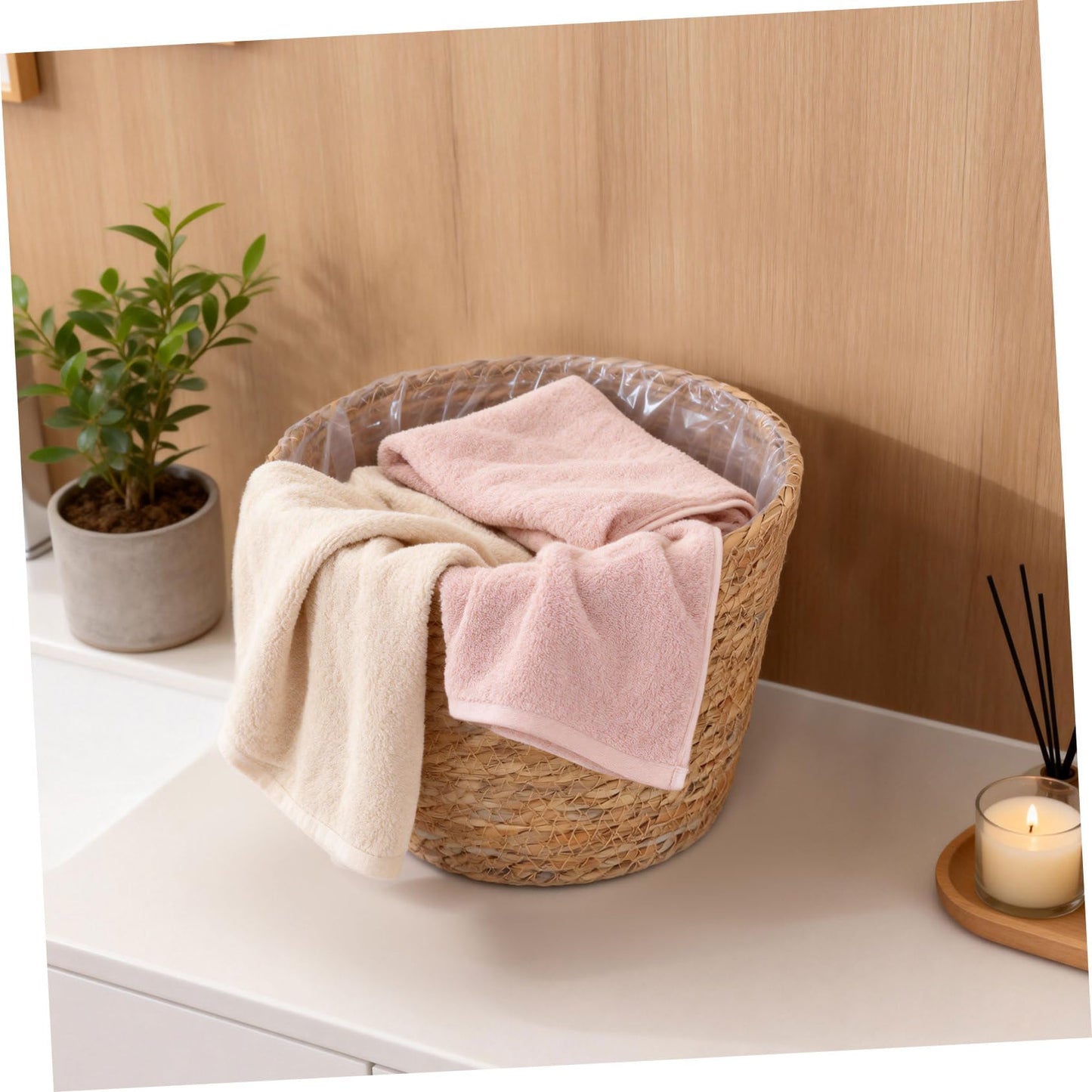 BESPORTBLE 2Pcs Wicker Planter Basket Straw Woven Flower Basket for Indoor Outdoor Plant Storage Decorative Rustic Home Garden Use 9X9X6.5 Inch