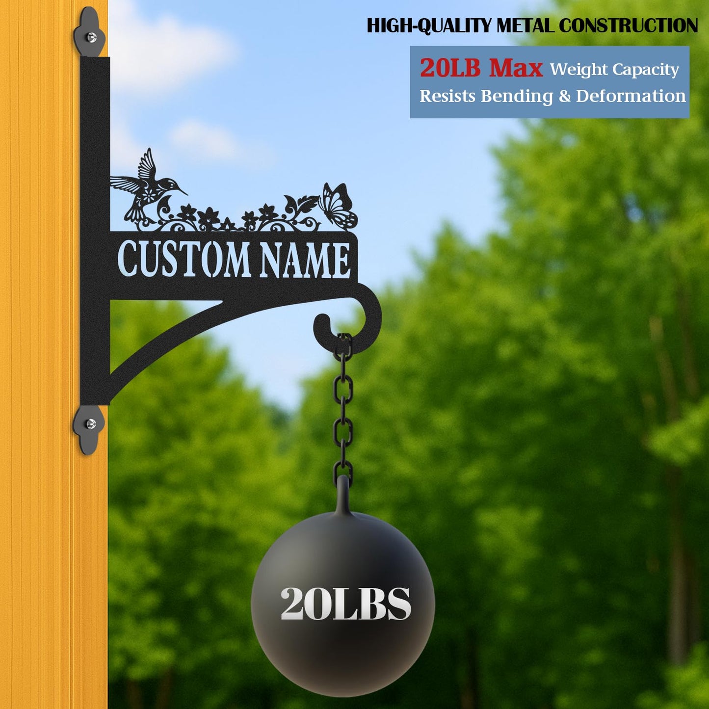 Kotagi Custom Plant Hanger Hook Housewarming Gifts | Personalized Brackets for Hanging Plants | Rust-Resistant Flower Pot Hangers | Gifts for Grandparents Plant Lovers