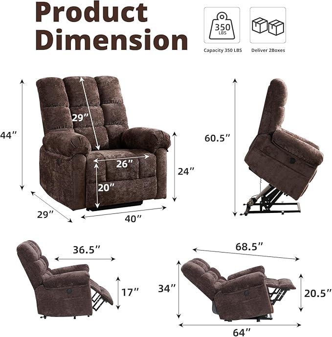 Oversized Power Lift Recliner Chair
