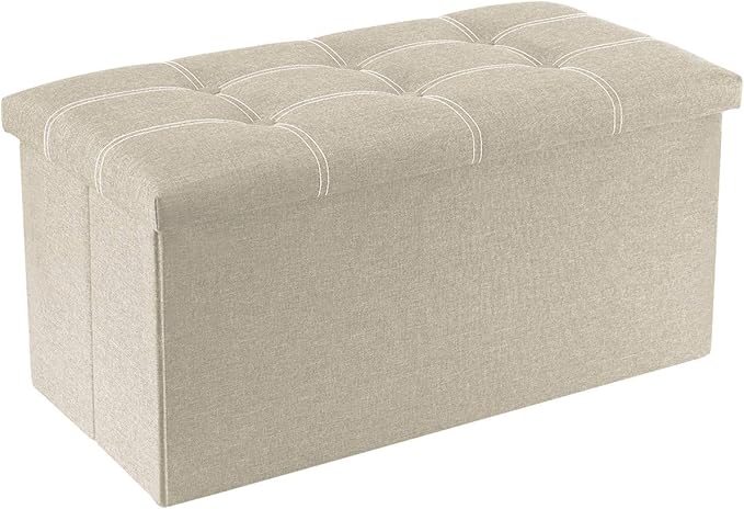 YOUDENOVA 30 inches Folding Storage Ottoman, Ottoman