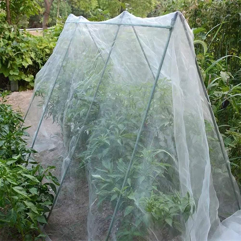 Agfabric Garden Netting 6.5'x10' Insect Pest Barrier Bird Netting for Garden Protection,Row Cover Mesh Netting for Vegetables Fruit Trees and Plants,White