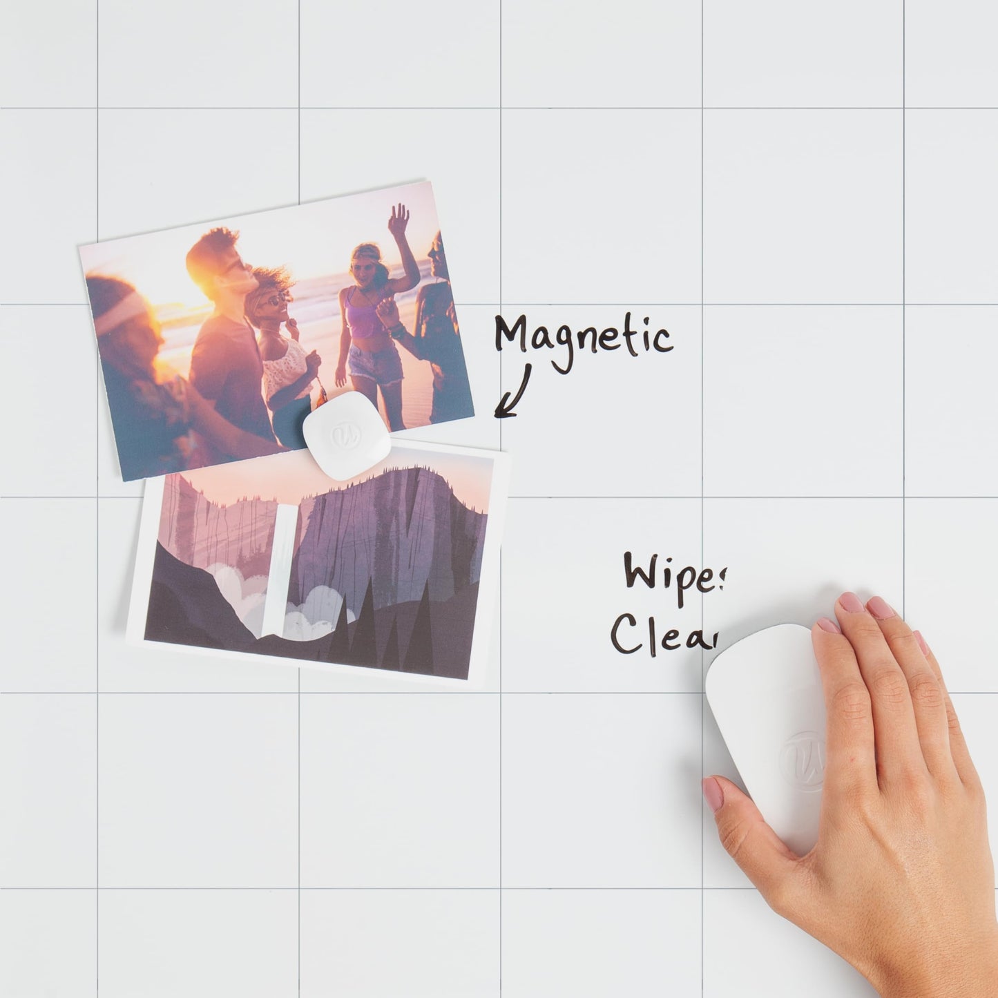 U Brands Magnetic Dry Erase 4-in-1 Calendar White Board, 24" x 18", Silver Aluminum Frame