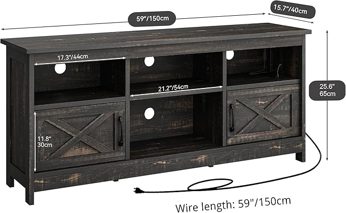 YITAHOME TV Stand for 65 Inch TVs, Entertainment Center
