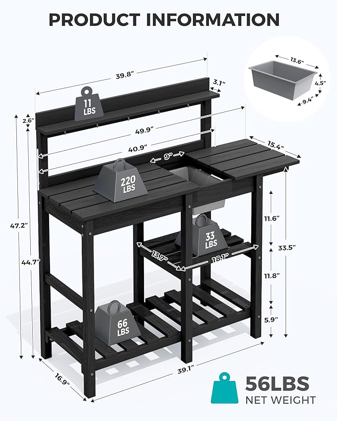 SERWALL Outdoor Potting Bench