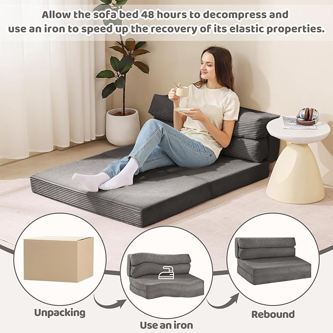 JUIKURY Folding Sofa Bed, Convertible Sleeper Chair