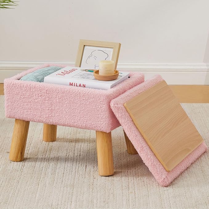 Storage Ottoman, Small Foot Stool Ottoman