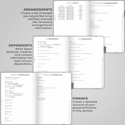 Clever Fox End of Life Planner – Final Arrangements Organizer for Beneficiary, Will Preparation, Last Wishes & Funeral Planning, A5 (Gray)