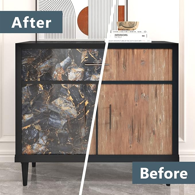 Marble Black Contact Paper Peel and Stick Countertops Gold Contact Paper Peel