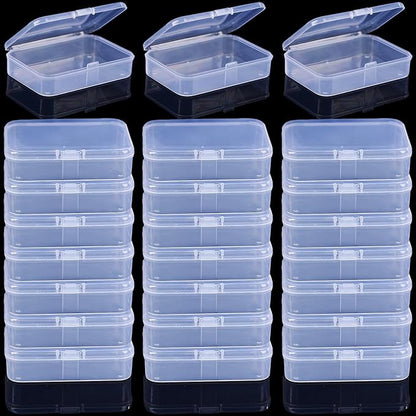 Clear Plastic Playing Card Boxes Snaps Closed Poker Gaming Playing Card Deck Cases Holder Plastic Storage Box Clear Trading Card Box Card Storage Organizer for Bank Business Card (24Pcs)