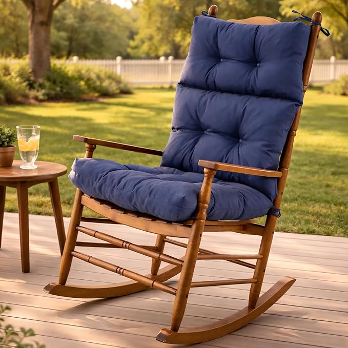 Rocking Chair Cushion, Waterproof and Fade-Resistant Adirondack Rocker Cushions