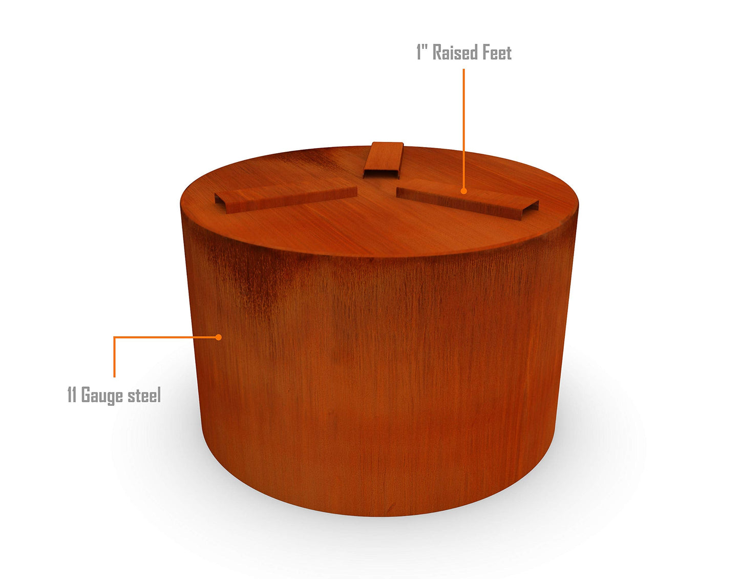 PLANTERCRAFT Corten Steel Metal Planter Box, Round Sizes, Modern Garden Steel planters for Commercial and Residential Outdoor Use.