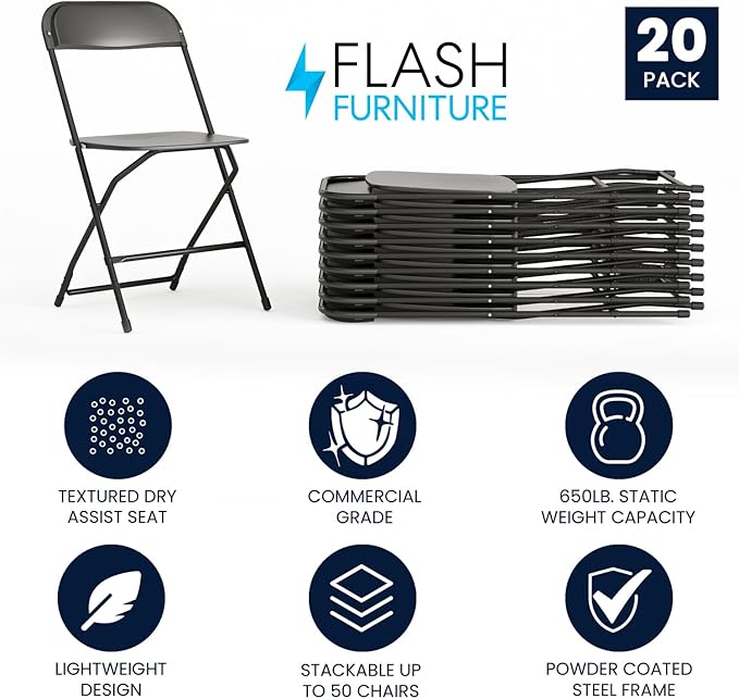 Flash Furniture Hercules Series Plastic Folding Chair