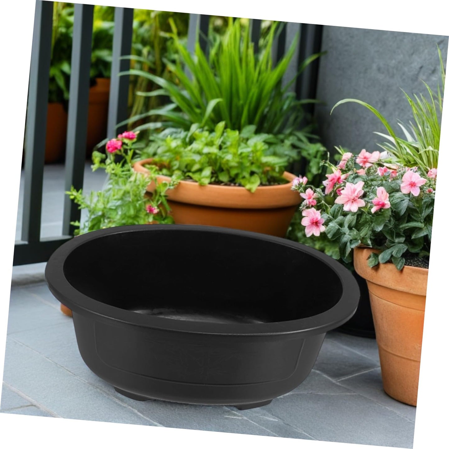 Toddmomy 2Pcs 19 Inch Large Oval Bonsai Training Pots, Plastic Bonsai Planters with Drainage Holes for Indoor Outdoor Garden Nursery Balcony Office
