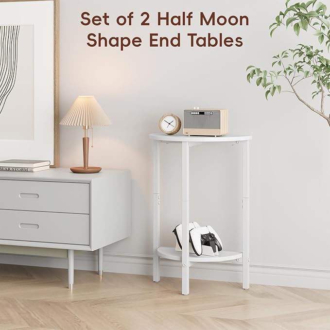 Vagusicc Side Table, Small Round End Table, Circle Table Small Round Coffee