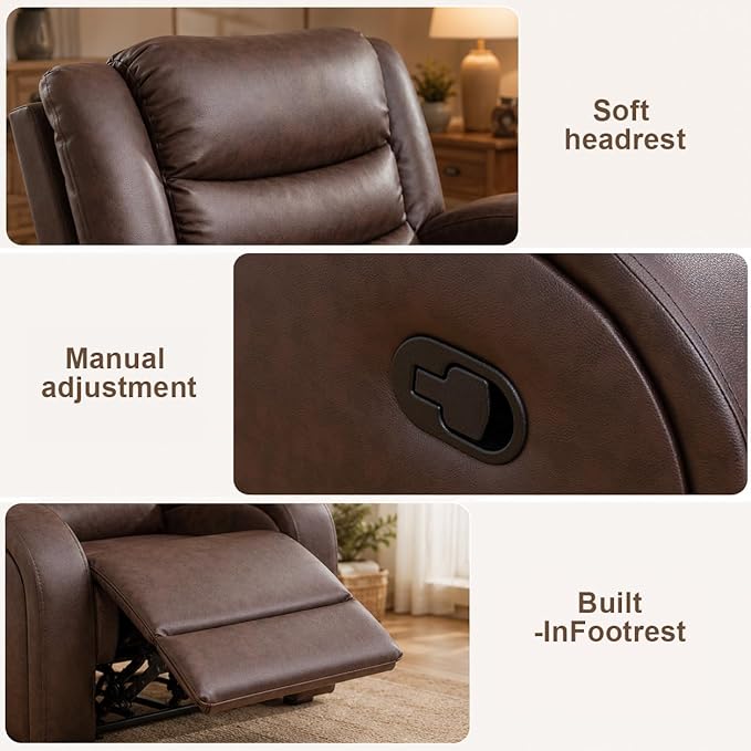 Recliner Sofa Set 2 Piece Living Room Furniture Set Couch Sectional Leather