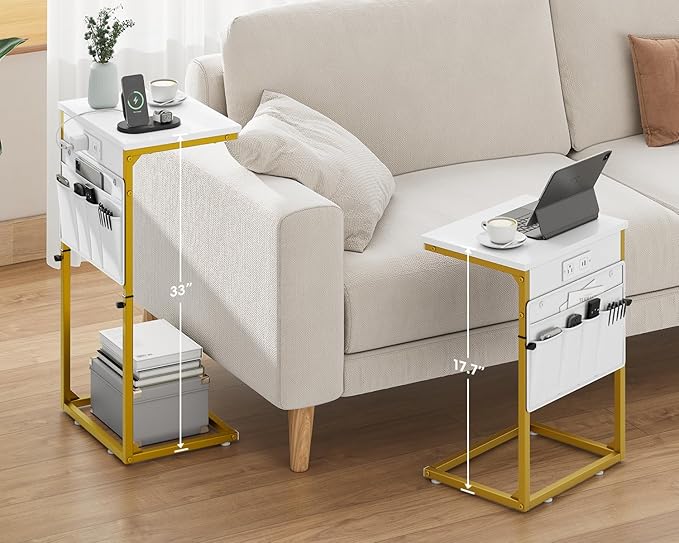 Vagusicc C-Shaped End Table
