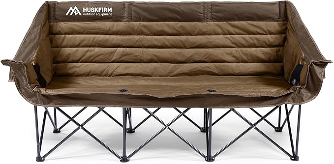Huskfirm 3 Person Camping Chairs Folding Double Camping Chair Portable