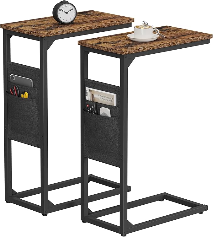 TUTOTAK C Shaped End Table, Side Table