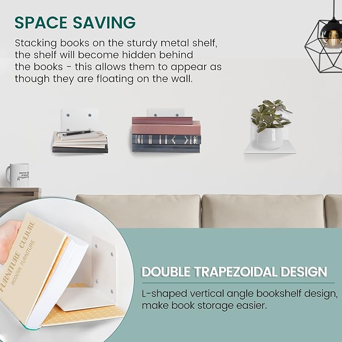 STORAGE MANIAC Floating Book Shelves
