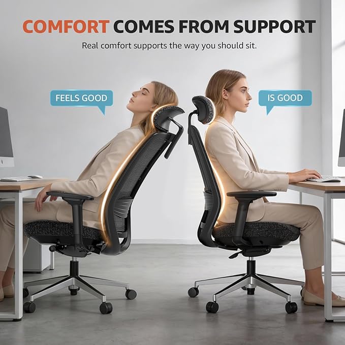 ErgoSift M2 Office Chair Ergonomic Desk Chair High-Back Mesh Desk Chair