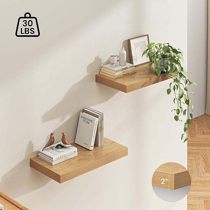 Dreamland 24" Floating Shelves for Wall, Wall-Mounted Shelves for Bedroom