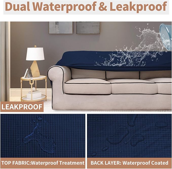 Easy-Going 100% Waterproof Chair Couch Cover, Dual Waterproof Sofa Cover