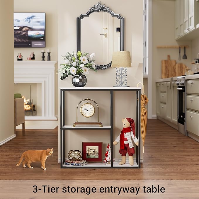 WOHOMO Console Table, 12 Inch Narrow Entryway Table