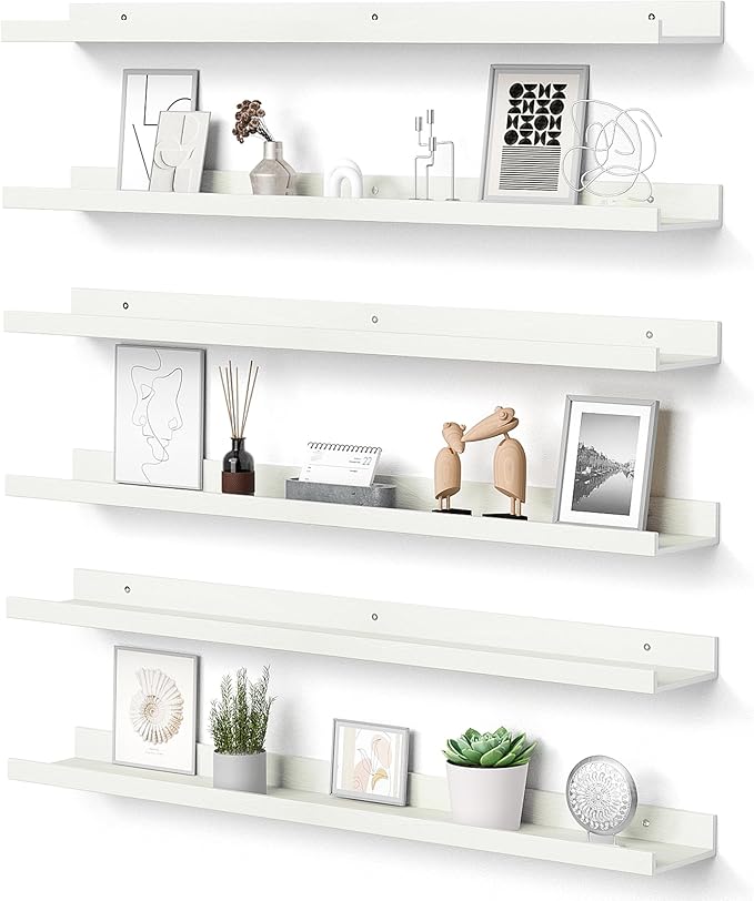 upsimples Floating Shelves for Wall, 35.5 Inch Shelves for Decor Storage Set of