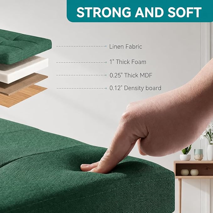 BRIAN & DANY Ottoman with Storage, Small Storage Ottoman