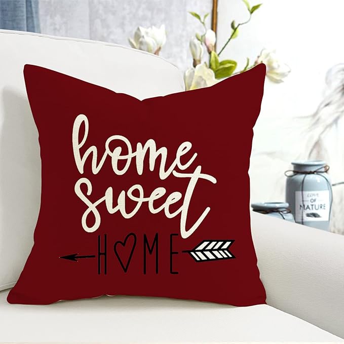 YCOLL Christmas Pillow Covers 18x18 Set of 4, Modern Sofa Throw Pillow Cover